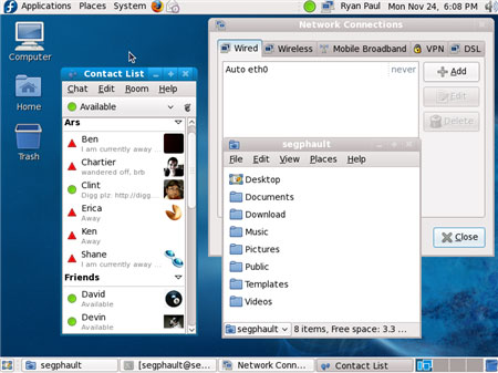 Fedora 10 - Network Manager Fedora 10 - Network Manager
